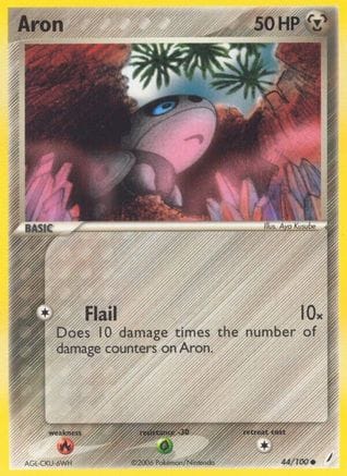 'Pokemon - 'Aron 044/100  - Reverse Holofoil Crystal Guardians - Common
