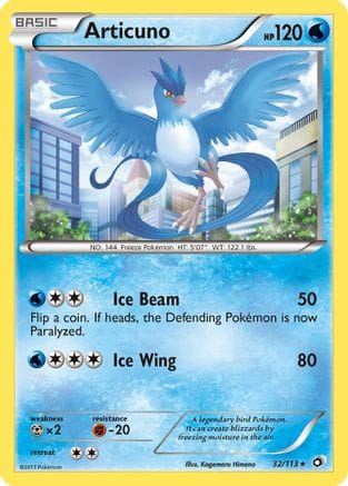 'Pokemon - 'Articuno 032/113  - Holofoil Legendary Treasures - Holo Rare