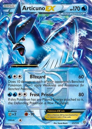 'Pokemon - 'Articuno EX (Team Plasma) 025/135  - Holofoil Plasma Storm - Ultra Rare