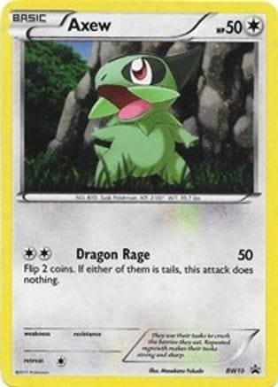 'Pokemon - 'Axew BW10  - Holofoil Black and White Promos - Promo