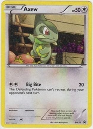 'Pokemon - 'Axew BW26  - Holofoil Black and White Promos - Promo