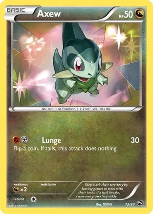 'Pokemon - 'Axew (13) 013  - Holofoil Dragon Vault - Holo Rare