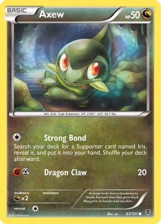 'Pokemon - 'Axew 067  - Reverse Holofoil Plasma Blast - Common