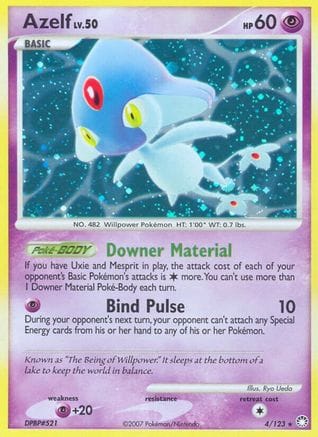 'Pokemon - 'Azelf 004/123  - Reverse Holofoil Mysterious Treasures - Holo Rare