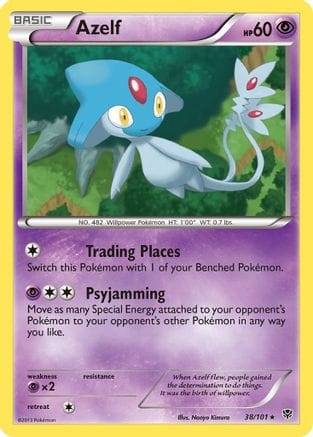 'Pokemon - 'Azelf 038  - Reverse Holofoil Plasma Blast - Rare