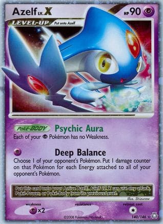 'Pokemon - 'Azelf LV.X 140  - Holofoil Legends Awakened - Ultra Rare