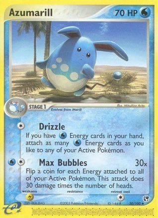 'Pokemon - 'Azumarill 030  - Reverse Holofoil Sandstorm - Uncommon
