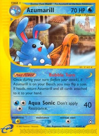 'Pokemon - 'Azumarill 004  Aquapolis - Rare