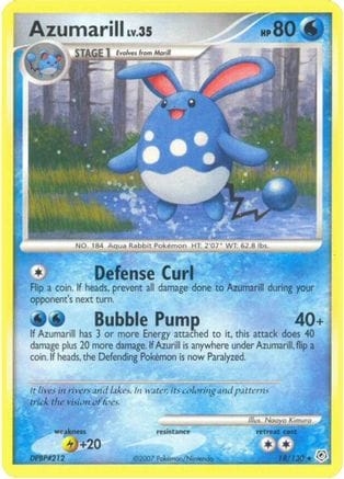 'Pokemon - 'Azumarill 018  Diamond and Pearl - Rare