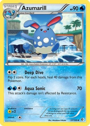 'Pokemon - 'Azumarill 037  Boundaries Crossed - Uncommon