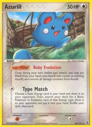 'Pokemon - 'Azurill 020  - Reverse Holofoil Delta Species - Rare