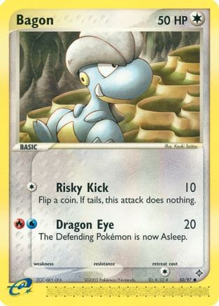 'Pokemon - 'Bagon 050/97  - Reverse Holofoil Dragon - Common