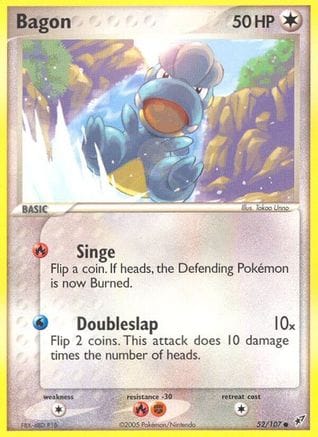 'Pokemon - 'Bagon 052  - Reverse Holofoil Deoxys - Common