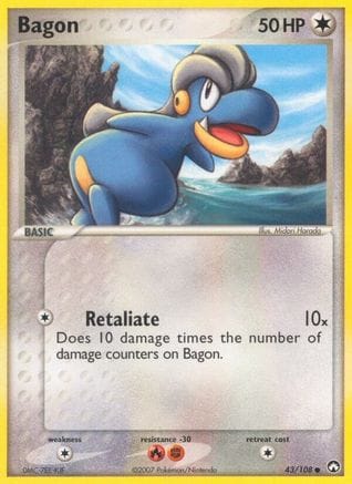 'Pokemon - 'Bagon 043  - Reverse Holofoil Power Keepers - Common