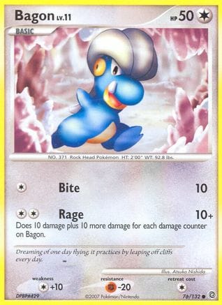 'Pokemon - 'Bagon 076  - Reverse Holofoil Secret Wonders - Common
