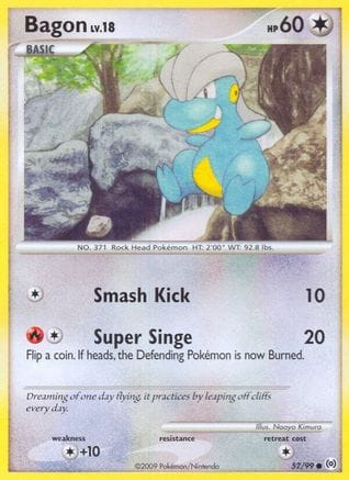 'Pokemon - 'Bagon 052  - Reverse Holofoil Arceus - Common