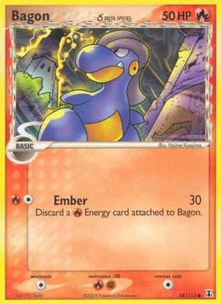 'Pokemon - 'Bagon 058/113  Delta Species - Common