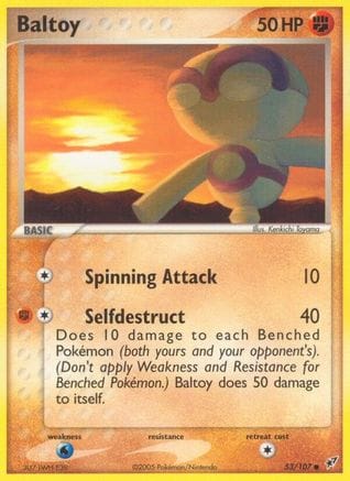 'Pokemon - 'Baltoy 053/107  Deoxys - Common