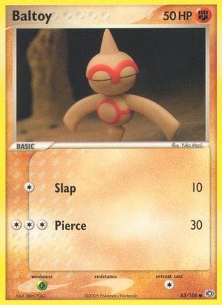 'Pokemon - 'Baltoy 043  - Reverse Holofoil Emerald - Common