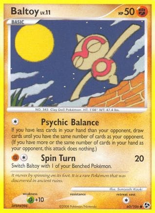 'Pokemon - 'Baltoy 060/106  Great Encounters - Common