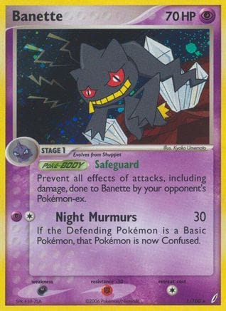 'Pokemon - 'Banette 001/100  - Reverse Holofoil Crystal Guardians - Holo Rare