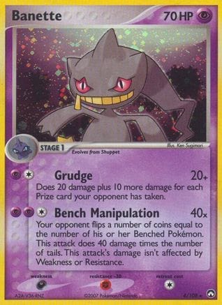 'Pokemon - 'Banette 004/108  - Holofoil Power Keepers - Holo Rare