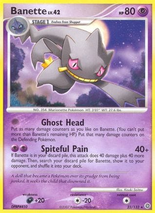 'Pokemon - 'Banette 023  Secret Wonders - Rare
