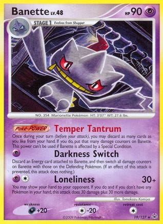 'Pokemon - 'Banette 019/127  Platinum - Rare
