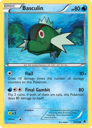 'Pokemon - 'Basculin (24) 024  Emerging Powers - Common