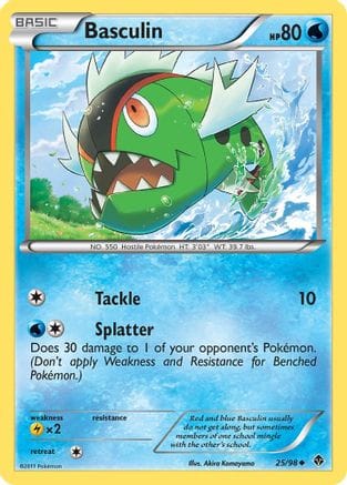 'Pokemon - 'Basculin (25) 025  Emerging Powers - Uncommon