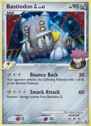 'Pokemon - 'Bastiodon GL 002  - Holofoil Rising Rivals - Holo Rare