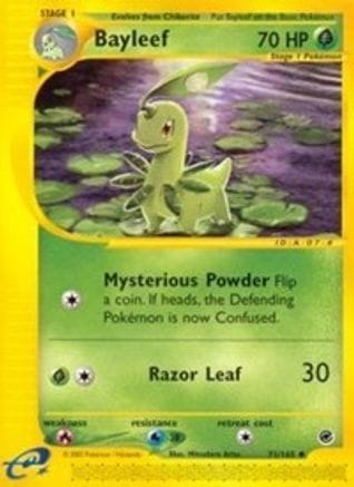 'Pokemon - 'Bayleef 071/165  - Reverse Holofoil Expedition - Uncommon