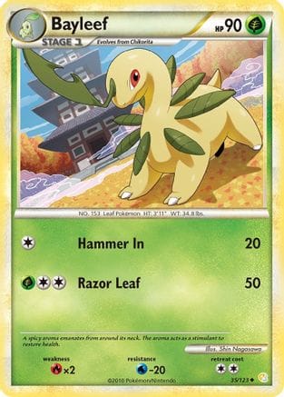 'Pokemon - 'Bayleef 035  HeartGold SoulSilver - Uncommon