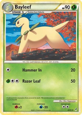 'Pokemon - 'Bayleef 040/95  - Reverse Holofoil Call of Legends - Uncommon