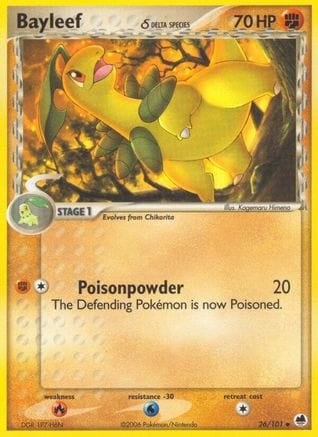 'Pokemon - 'Bayleef (Delta Species) 026  Dragon Frontiers - Uncommon