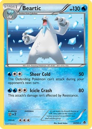 'Pokemon - 'Beartic (30) 030  - Reverse Holofoil Emerging Powers - Holo Rare