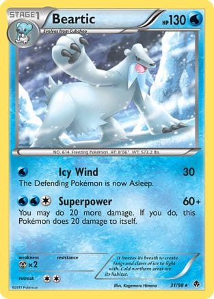 'Pokemon - 'Beartic (31) 031  Emerging Powers - Rare