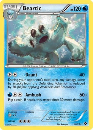 'Pokemon - 'Beartic 037  Next Destinies - Rare