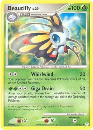 'Pokemon - 'Beautifly 019  Diamond and Pearl - Rare