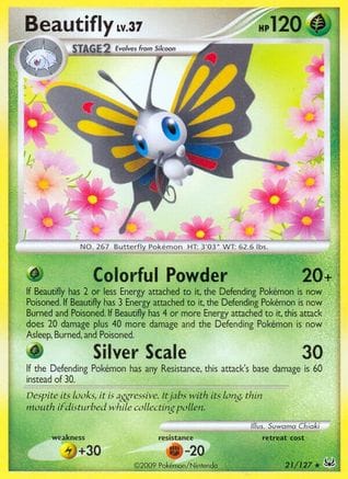 'Pokemon - 'Beautifly 021  Platinum - Rare