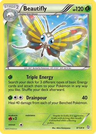 'Pokemon - 'Beautifly 008  Dragons Exalted - Rare