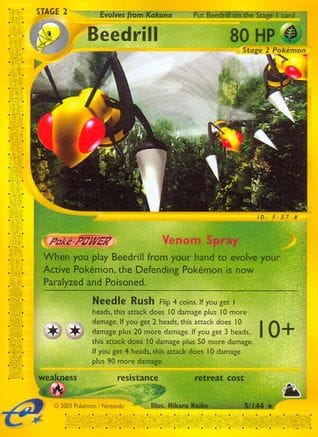 'Pokemon - 'Beedrill (5) 005  Skyridge - Rare