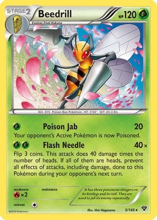 'Pokemon - 'Beedrill 005  XY Base Set - Rare