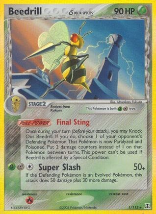 'Pokemon - 'Beedrill (Delta Species) 001  - Holofoil Delta Species - Holo Rare