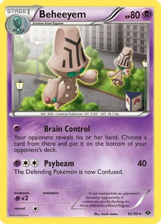 'Pokemon - 'Beheeyem 062  - Reverse Holofoil Next Destinies - Rare