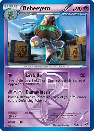 'Pokemon - 'Beheeyem (Team Plasma) 070  - Reverse Holofoil Plasma Storm - Rare