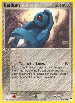 'Pokemon - 'Beldum 045  - Reverse Holofoil Power Keepers - Common