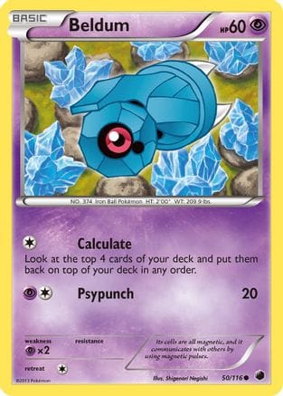 'Pokemon - 'Beldum 050  - Reverse Holofoil Plasma Freeze - Common