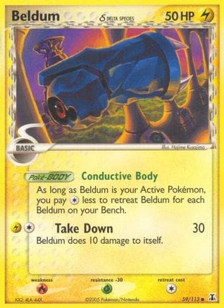 'Pokemon - 'Beldum (Delta Species) 059/113  - Reverse Holofoil Delta Species - Common