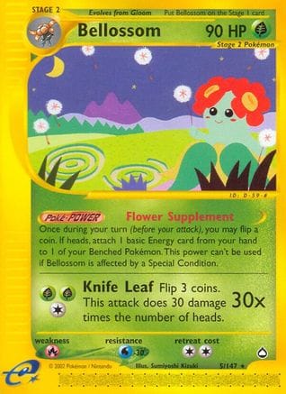 'Pokemon - 'Bellossom 005  Aquapolis - Rare